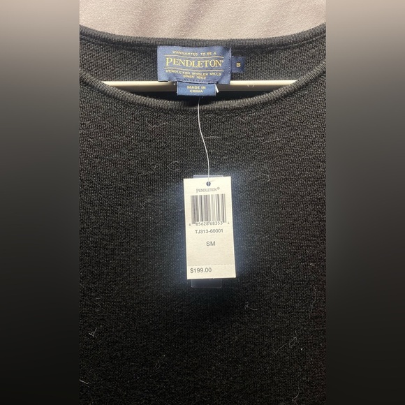 Pendleton Wool Short-Sleeve Sweater Dress - 37.5” Midi Knit Sheath Dress - Picture 3 of 8